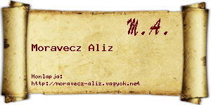 Moravecz Aliz névjegykártya